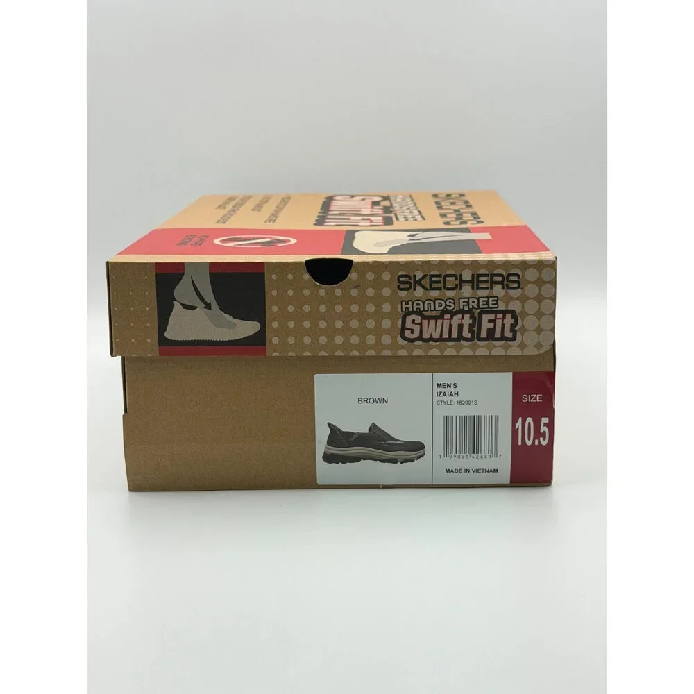 Skechers Men’s Hands Free Slip-ins Izaiah Brown Slip-On Sneakers Size 10.5